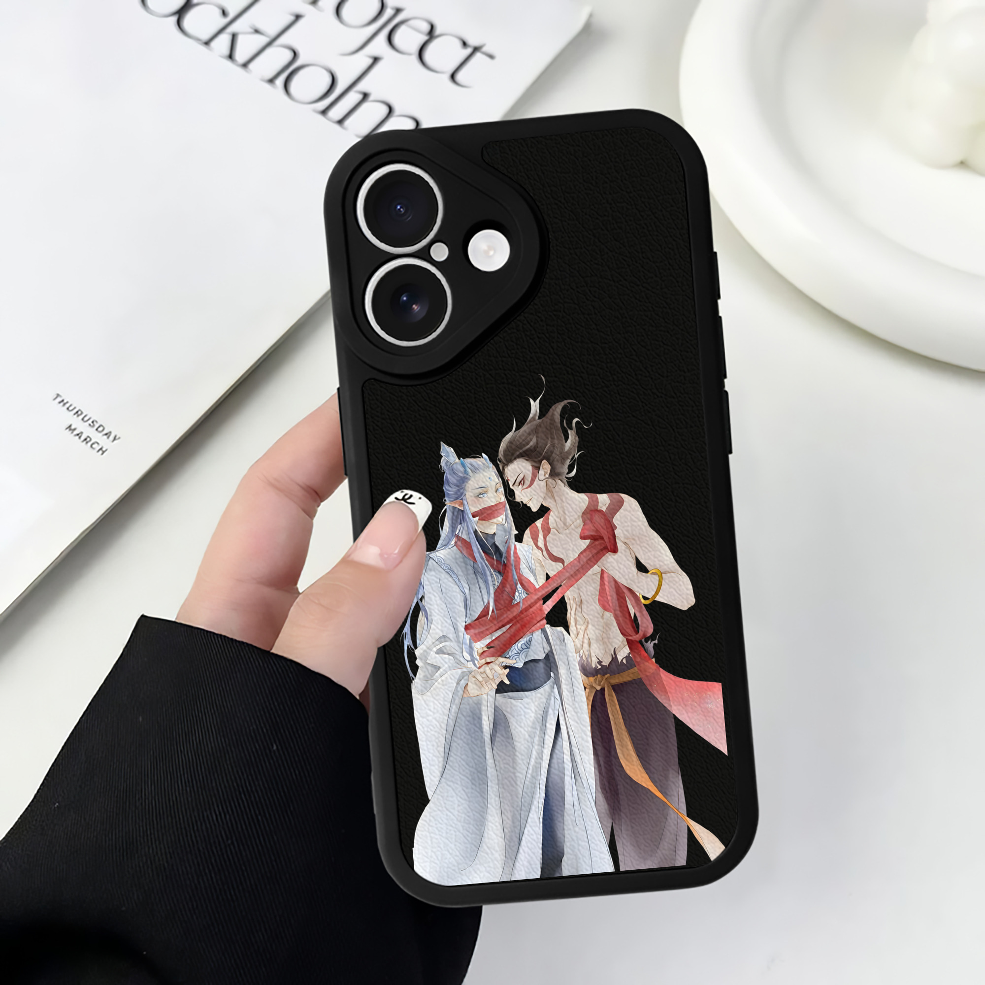 （画像用） Ne Zha 2 ナタ 魔童の大暴れ 【iPhone 16シリーズ対応】シリコンスマホケース（レザー調） 材質：シリコン